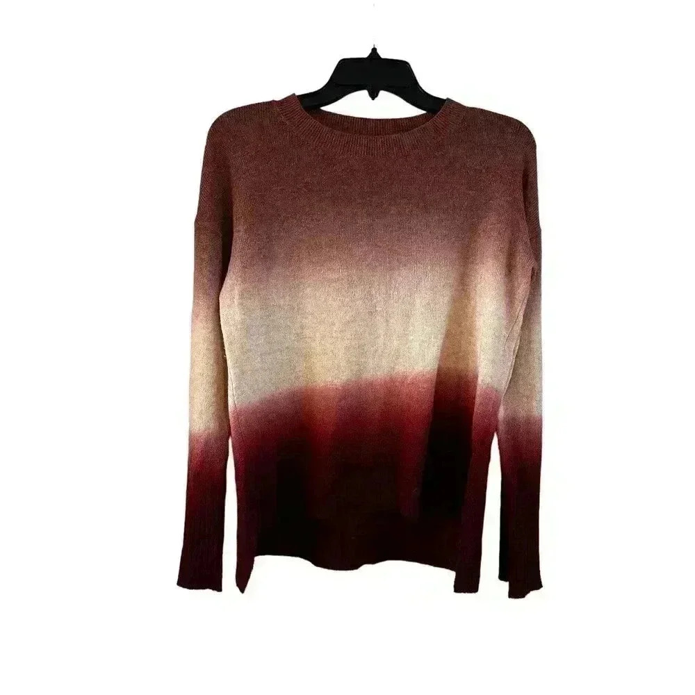 FATE Womens Cora Pink Wool/Cashmere Blend Tie-Dye Sweater Size Small